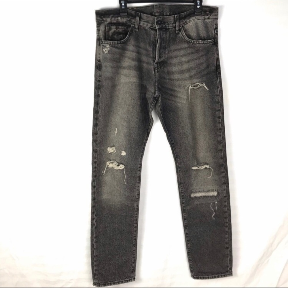 H&M men’s jeans! Grey/black slim fit size 34 waist